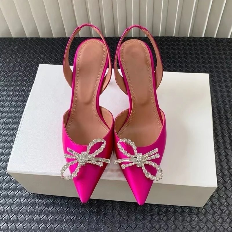 Crystal Bow-knot Thin Heels Sa - đánh giá và giá Slip Dress Satin