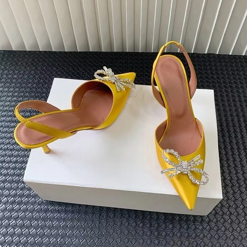 Crystal Bow-knot Thin Heels Sa - đánh giá và giá Slip Dress Satin