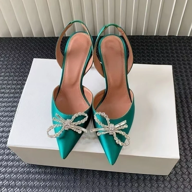 Crystal Bow-knot Thin Heels Sa - đánh giá và giá Slip Dress Satin